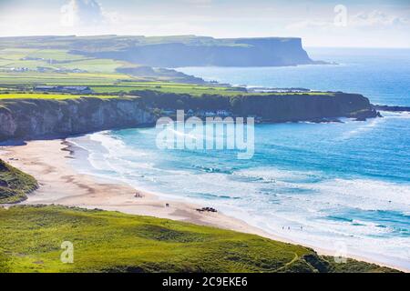 Whitepark Bay, co Antrim, en Irlande du Nord Banque D'Images