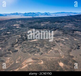 Schémas, vue aérienne, Laguna Carachi Pampa, village d'El Peñón, la Puna, Argentine, Amérique du Sud, Amérique Banque D'Images