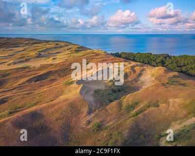 Magnifique paysage de Gray Dunes, Dead Dunes à la Curonian Spit à Nida, Neringa, Lituanie Banque D'Images