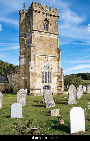 Église Saint-Nicolas dans le village d'Abbotsbury, Dorset Banque D'Images