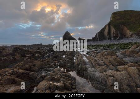 Arche naturelle Blackchurch Rock North Devon Banque D'Images