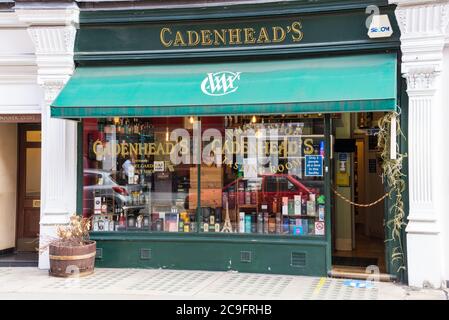 Cadenhead's Whisky Shop & Tasting Room à Chiltern Street, Marylebone, Londres, Angleterre, Royaume-Uni Banque D'Images