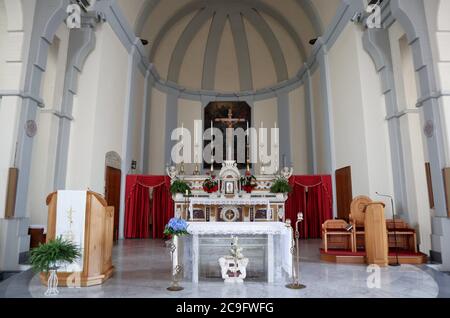 Calitri - Altare della chiesa di San Canio Martyre Banque D'Images