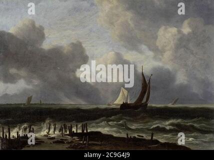 Jacob van Ruisdael - Mer Ebauche. Banque D'Images
