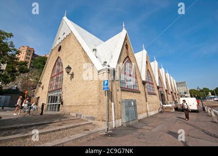 Marché aux poissons de Feskekörka, également connu sous le nom de Fish Church (par l'architecte Victor von Gegerfelt), Göteborg, Suède Banque D'Images