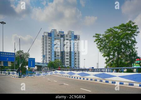 Howrah, Bengale-Occidental, Inde - 23 mai 2020 : vue du bâtiment Nabanna à Howrah, bâtiment administratif d'État du Bengale-Occidental. Bureau du respecté Banque D'Images