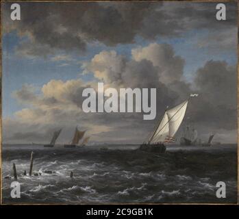 Jacob van Ruisdael - Mer Ebauche - MFA 57.4. Banque D'Images