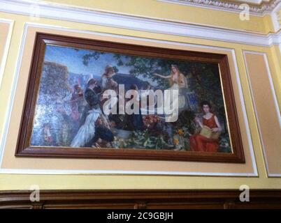 Ivana Kobilca - Slovenija se klanja Ljubljana. Banque D'Images