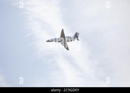 Un Cessna 510 Citation Mustang part de l'aéroport London Biggin Hill à Kent. Banque D'Images