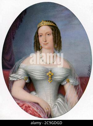 ANNA PAVLOVNA (1795-1865) Reine Consort des pays-Bas, d'origine russe, en 1837 Banque D'Images