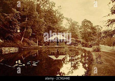 Jack Crofts Pond Lowther Castle vers 1900. Banque D'Images