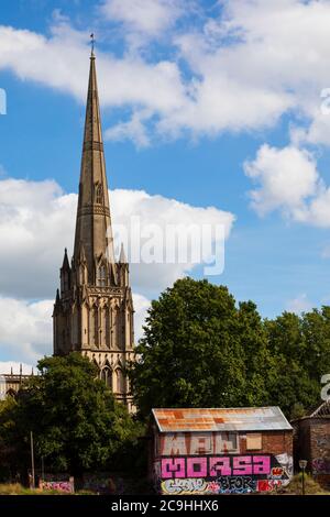 Église paroissiale St Mary Redcliffe, Bristol, Angleterre. Juillet 2020 Banque D'Images