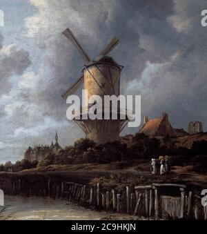 Jacob Isaacksz. Van Ruisdael - le Moulin à Wijk bij Duurstede (détail) Banque D'Images