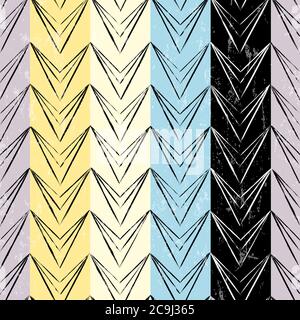 motif d'arrière-plan géométrique abstrait, avec traits et éclaboussures, zigzag, sans couture Illustration de Vecteur