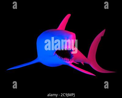 Requin, illustration informatique. Banque D'Images