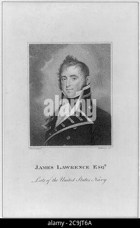 James Lawrence Esqr. Tardif de la marine des États-Unis - Stuart pinxt ; Rollinson sct. Banque D'Images
