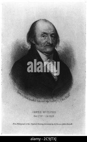 James McClurg, nat-1747 - ob-1823 - gravé par Albert Rosenthal, Phila. 1888 après peinture par Gibert Stuart. Banque D'Images