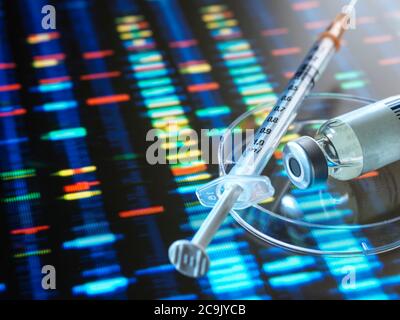 Médecine génétique, image conceptuelle. Les médicaments génétiques sont conçus pour un individu utilisant leurs informations génétiques. Banque D'Images