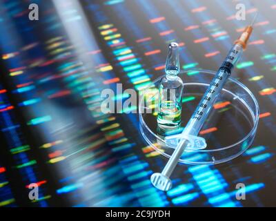 Médecine génétique, image conceptuelle. Les médicaments génétiques sont conçus pour un individu utilisant leurs informations génétiques. Banque D'Images