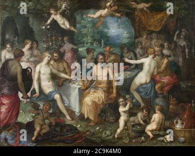 Jan Brueghel d.Æ. - la Fête des Dieux. Le mariage de Peleus et de Thetis Banque D'Images