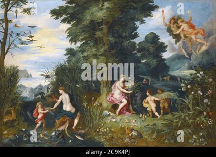Jan Brueghel le plus jeune et Hendrick van Balen - Allegory of the four Elements. Banque D'Images
