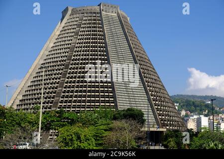 Brésil Rio de Janeiro - Cathédrale métropolitaine de Saint-Sébastien - Catedral Metropolitana de Sao Sebastiao Banque D'Images