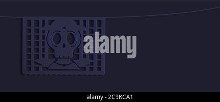 Bannière « Day of the Dead sale ». Affiche de liquidation de dia de Muertos Illustration de Vecteur