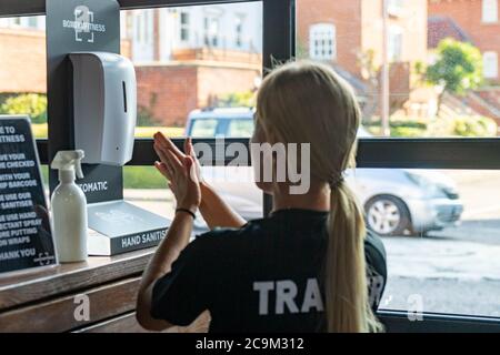 Brentwood Essex 1er août 2020 UN nouveau Covid safe boutique fitness Boxing studio, Box Gym Fitness ouvre aujourd'hui à Brentwood Essex Royaume-Uni crédit: Ian Davidson/Alamy Live News Banque D'Images