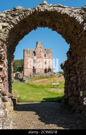 Château de Norham, Northumberland, Angleterre. Banque D'Images