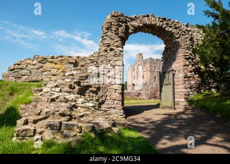 Château de Norham, Northumberland, Angleterre. Banque D'Images