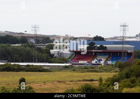 Weymouth, Royaume-Uni. 1er août 2020. Le Weymouth FC fait face au Dartford FC pour la finale des éliminatoires de la Vanarama National League South. Le gagnant de ce match est promu à la Ligue nationale. Crédit : Liam Asman/Alay Live News Banque D'Images