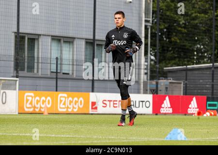 AMSTERDAM , 01-08-2020 , Sportpark de Toekomst , football néerlandais , Eredivisie , saison 2020 / 2021. Dominik Kotarski, gardien de but d'Ajax, pendant la session de formation d'Ajax Banque D'Images