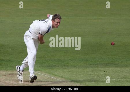 CHESTER LE STREET, ANGLETERRE. 1ER AOÛT 2020 - le bowling Steve Pattinson du Yorkshire lors du match de Trophée Bob Willis entre Durham et Yorkshire à Emirates Riverside, Chester le Street, le samedi 1er août 2020. (Credit: Mark Fletcher | MI News) Credit: MI News & Sport /Alay Live News Banque D'Images