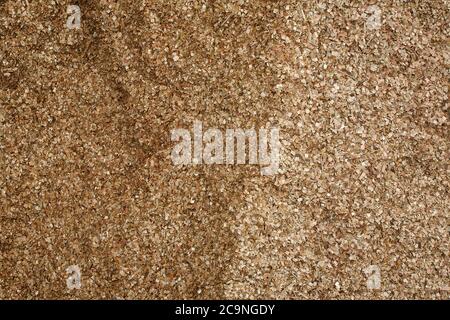 vue sur la texture du stockage des copeaux de bois d'eucalyptus Banque D'Images