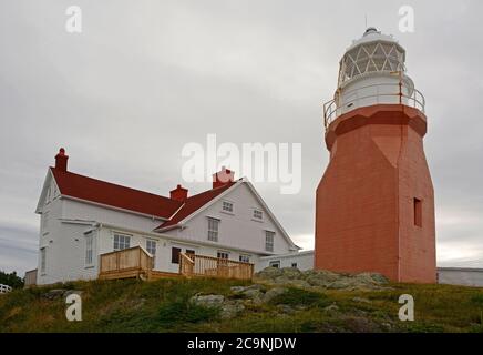 Phare de long point près de Crow Head, Twillingate (terre-neuve) Banque D'Images