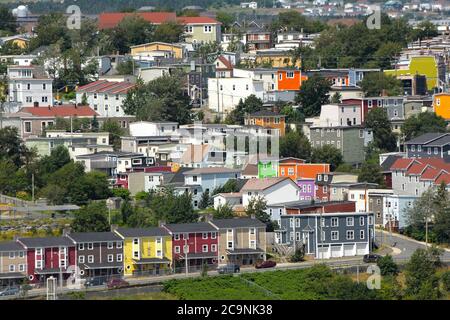 St John's Houses Overlook, Terre-Neuve, Canada Banque D'Images