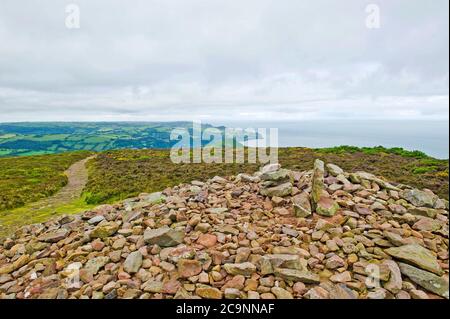 Vue depuis le grand Hangman vers Combe Martin, Devon, Angleterre Banque D'Images