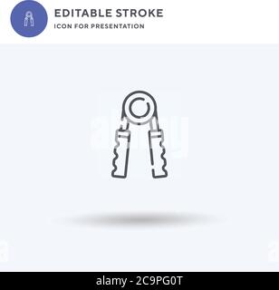 Vecteur d'icône de poignée, signe plat rempli, pictogramme solide isolé sur blanc, illustration du logo. Icône poignée pour la présentation. Illustration de Vecteur