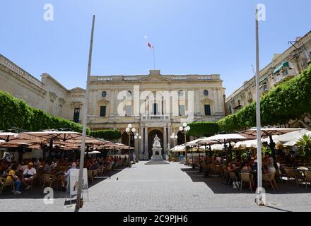 La Bibliothèque nationale de Malte à la Valette. Banque D'Images