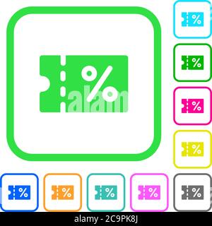 Vous pouvez obtenir des icônes plates aux couleurs vives sur fond blanc, avec des bordures incurvées Illustration de Vecteur