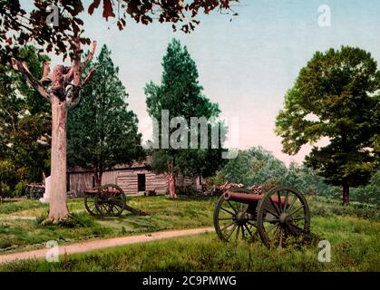 La maison Snodgrass, siège du général Thomas à Chickamauga, vers 1900 Banque D'Images