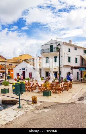 06.09.2014 - Architecture de la ville de Gaios, île de Paxos, Grèce Banque D'Images