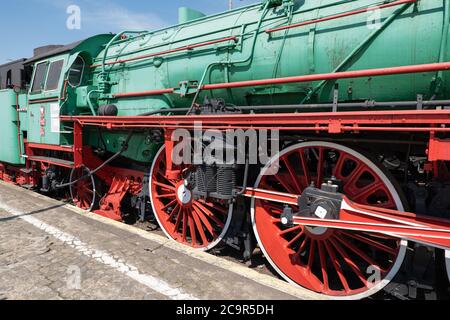 Locomotive à vapeur Express PM2-34 fabriquée en 1936 par Berliner Maschinenbau AG, Station Museum (Stacja Muzeum) à Varsovie, Pologne Banque D'Images