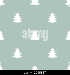 sapins sur fond bleu poudré. Blizzard forestier. Motif hivernal sans couture avec épinette. Décoration vectorielle de Noël. texture simple pour l'impression Illustration de Vecteur