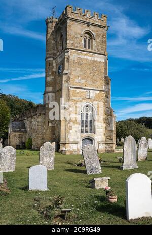 Église Saint-Nicolas dans le village d'Abbotsbury, Dorset Banque D'Images