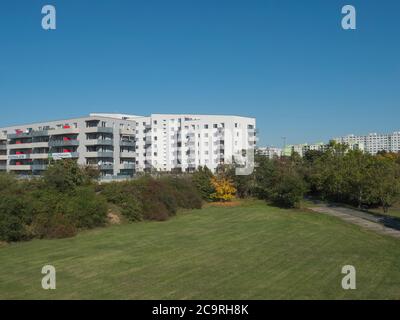 Prague, République Tchèque, 10 octobre 2019: Aménagement de logements avec des bâtiments préfabriqués, moyenne des bâtiments en béton domaine à Prague discic Opatov Banque D'Images