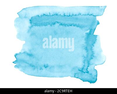 Taches isolées bleu océan aquarelle. Fond aquarelle pour la conception. Banque D'Images