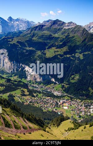 Paysage d'été dans la région de la Jungfrau Banque D'Images