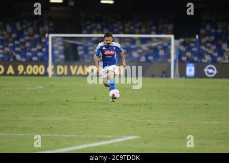 Naples, Italie. 1er août 2020. Action pendant le match de football entre SSC Napoli et S.S. LAZIO à Stadio San Paolo à Naples .final result Napoli vs. S.S. LAZIO 3-1.in image Mário Rui Silva Duarte aka Mário Rui, DF (défenseur) de SSC NAPOLI (photo de Salvatore Esposito/Pacific Press) Credit: Pacific Press Media production Corp./Alay Live News Banque D'Images