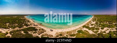 Été sur la plage de Majorque es Trenc ses Arenes aux Iles Baléares, Espagne, juillet 2020 Banque D'Images